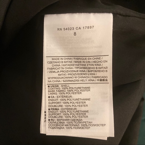 BANANA REPUBLIC black vegan leather zipper skirt - Picture 5 of 5